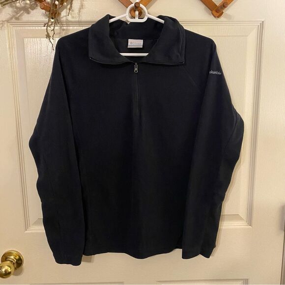 Columbia Men's Black Lightweight Fleece Pullover - Picture 1 of 6